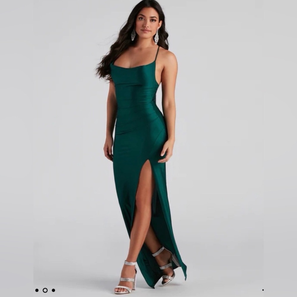 Windsor Teal Maxi Dress with Slit